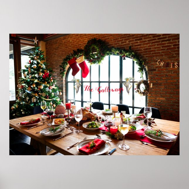 Poster Tradição dos ângulos de Comida do Monograma Jante  (Frente)