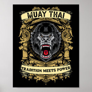 Poster Tradição Encontra Poder - Kickboxing E Muay Thai G