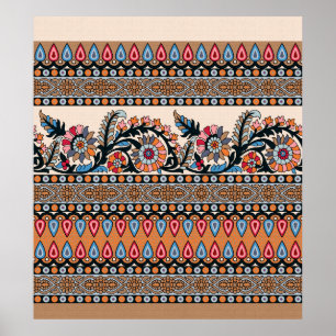 Poster Tradicional Mughal Border Designart, sem descontin