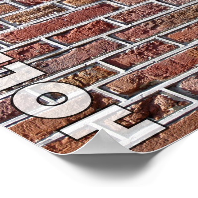 Poster Tradicional Red Brickwork Holandesa Pointing Holla (Borda)