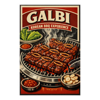 Pôster Traditional Korean Galbi (marinated short ribs)