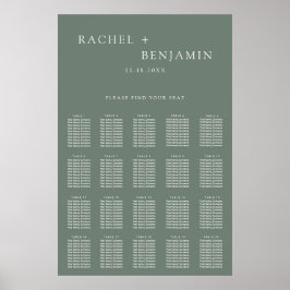 Poster Traditional Minimalist Simple Wedding Sage Green