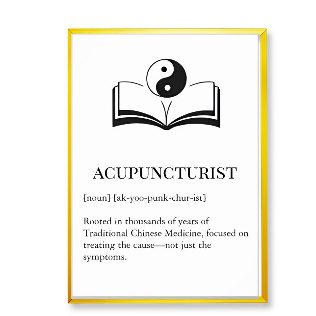 Poster Traditional TCM Wall Art for Acupuncturist (Acupucture clinic wall decor art,  acupuncture wall chart)