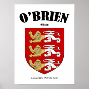 Poster Tradução e significado da Crest Família O'Brien
