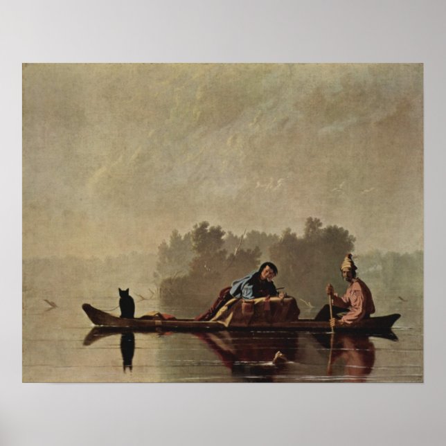 Pôster Traficantes de peles descendo no Missouri (Frente)