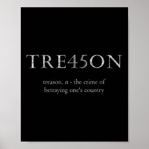 Poster Traição Anti-Trump _ Tre45on Distressed Impeach
