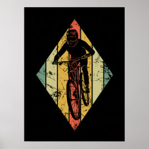 Poster Trail Mountain Biker Vintage