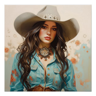 Pôster Trailbling: Arte de Muro de Cowgirl