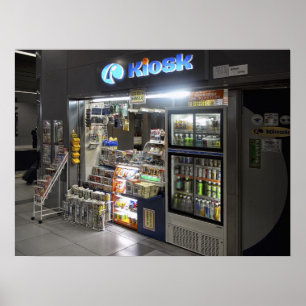 PÔSTER TRAIN PLATFROM KIOSK - JAPÃO