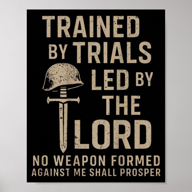 Poster Trained By Trials Led By The Lord (on Back)  (Frente)