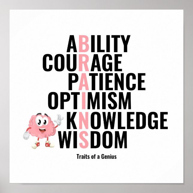 Poster Traits of a Genius (Frente)