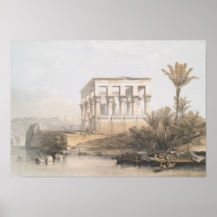 Poster Trajan's Kiosk, hypaethral Temple at Philae Egypt