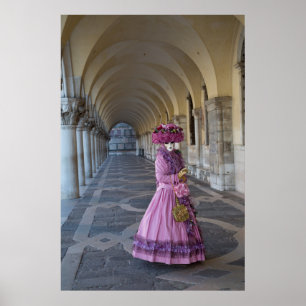 Poster Traje Carnavalesco Feminino, Veneza
