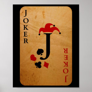 Poster Traje De Cartão De Joker - Decodificação De Hallow