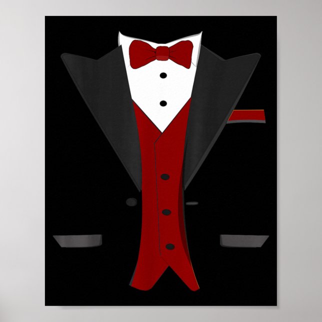 Poster Traje de Esmoque de Halloween - Casamento de Terno (Frente)