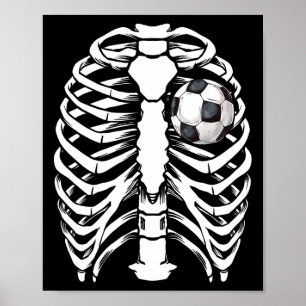 Poster Traje de Esqueleto de Raios-X de Futebol no Hallow
