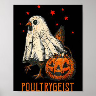 Poster Traje de fantasma de frango engraçado Ultrygeist p