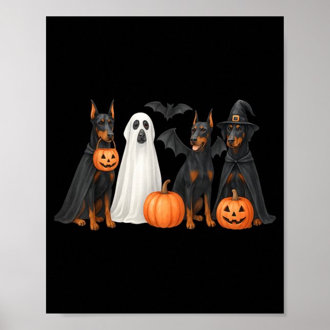 Poster Traje de Halloween Doberman Diversão Doberman Hall (Frente)