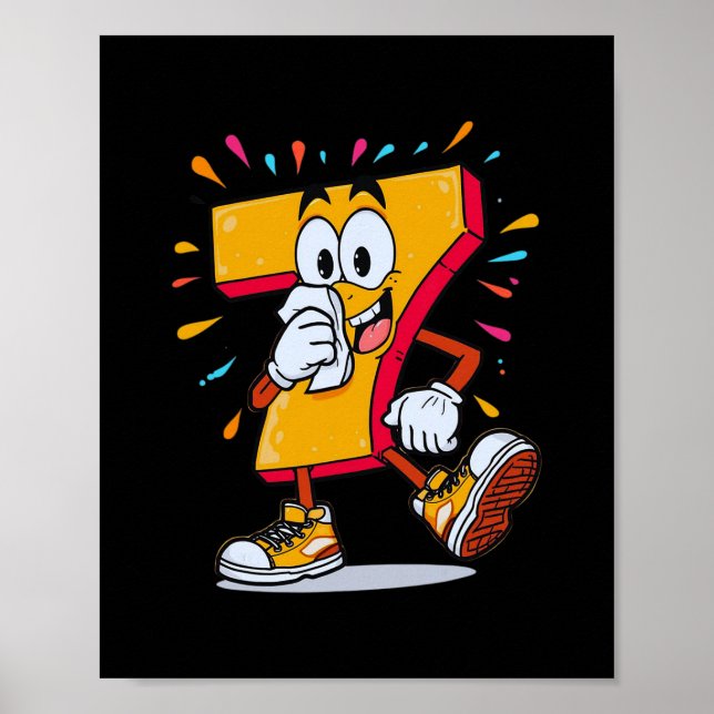Poster Traje de Halloween Meme Engraçado Doente 67 Sete A (Frente)