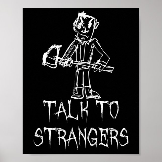 Poster Traje de Halloween para Falar com Estranhos Design (Frente)