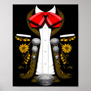 Poster Traje de mariachi mexicano charro mexicano engraça