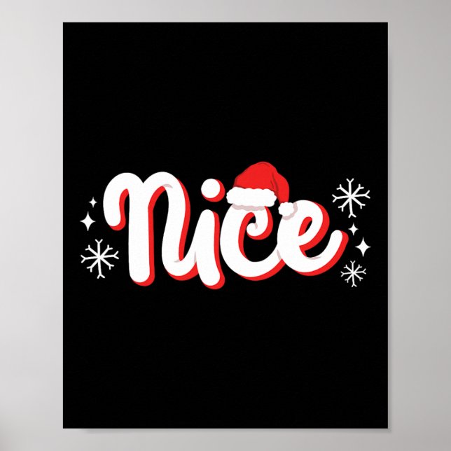 Poster Traje De Natal De Casal Combinando Malvado Ou Bonz (Frente)