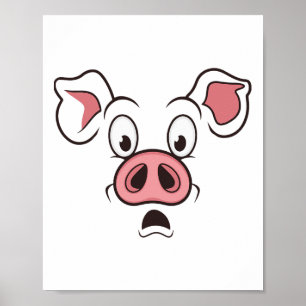 Poster Traje de rosto de porco