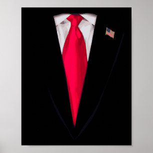 Poster Traje do Presidente dos EUA Trump Roupa engraçada