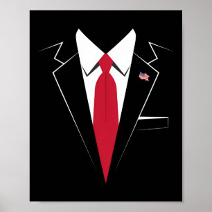 Poster Traje do Presidente Trump dos EUA Fácil Fantasia d