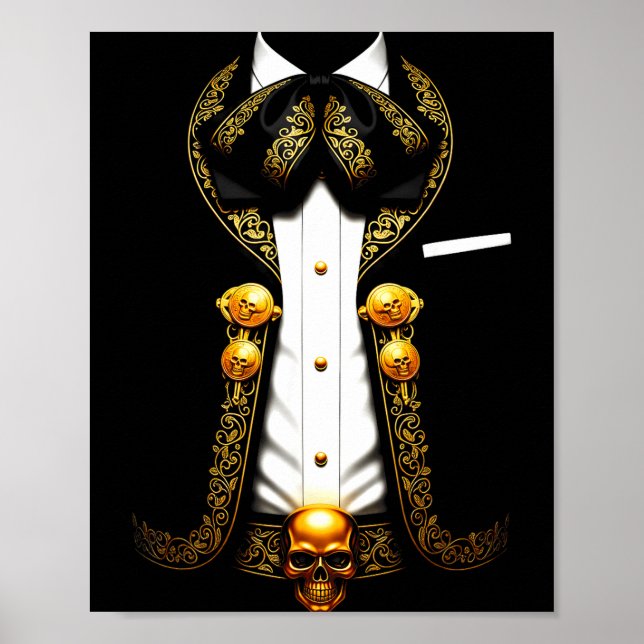 Poster traje engraçado de mariachi mexicano charro (Frente)