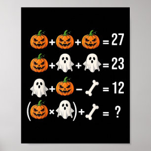 Poster Traje engraçado do professor de matemática fantasm