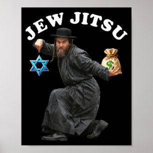 Poster Traje judaico dança horah do rabino roupa hanukkah