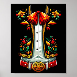 Poster Traje Mexicano Para Cinco De Maio Mariachi Charro