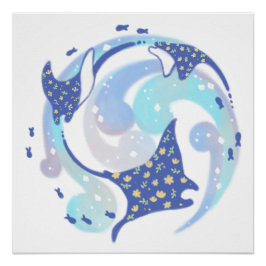 Pôster Traje no Oceano Ilustração