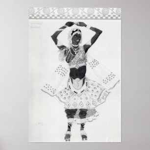 Poster Traje o design para "Le Dieu Azul", 1912