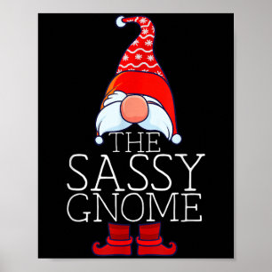 Poster Trajes de Natal combinando para a família do Gnome