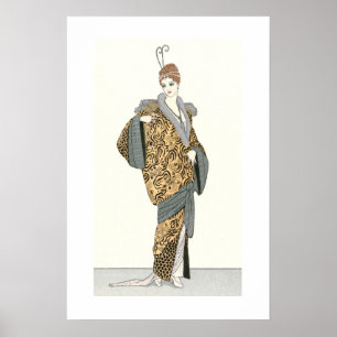 Poster Trajes Parisienses- Moda Vintage Cartaz
