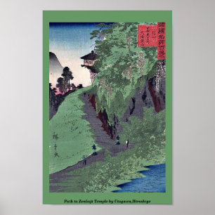 Poster Trajeto ao templo de Zenkoji por Utagawa,
