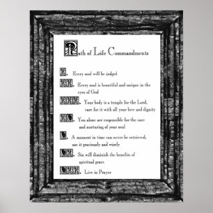 Poster Trajeto de mandamentos da vida