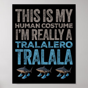 Poster Tralalalero Tralala Dia de as Bruxas engraçado