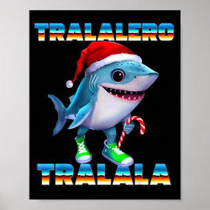 Poster Tralalero Tralala Memes Italianos de Brainrot Nata