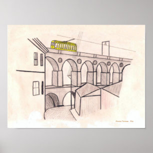 Pôster Tram para os Papais noeis Teresa