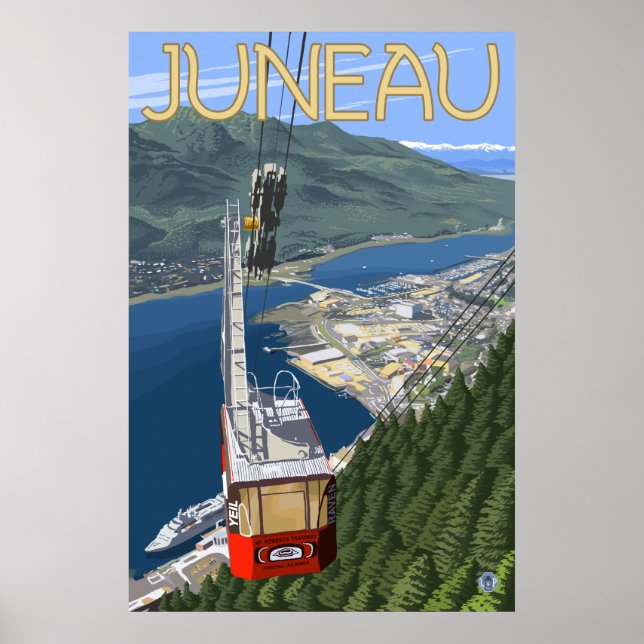 Pôster Tram sobre Juneau, Alasca (Frente)
