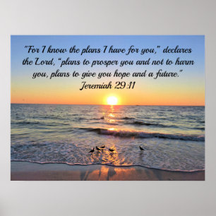 POSTER TRANQUIL E CALM JEREMIAH 29:11 SUNRISE