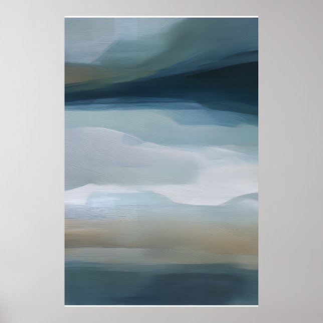 Poster Tranquil Horizon Abstract Landscape (Frente)