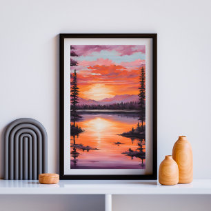 Poster Tranquilidade brilhante Sunset