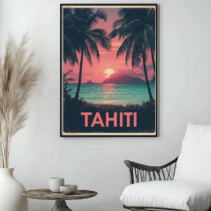 Poster Tranquilidade do Taiti – Viagens Antigas pelo Pací