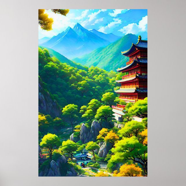 Poster Tranquilidade Imperial: Abraço da Natureza (Frente)