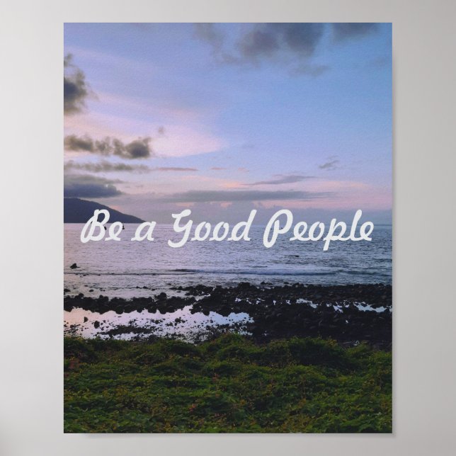 Poster Tranquilidade no Crepúsculo pela margem (Frente)