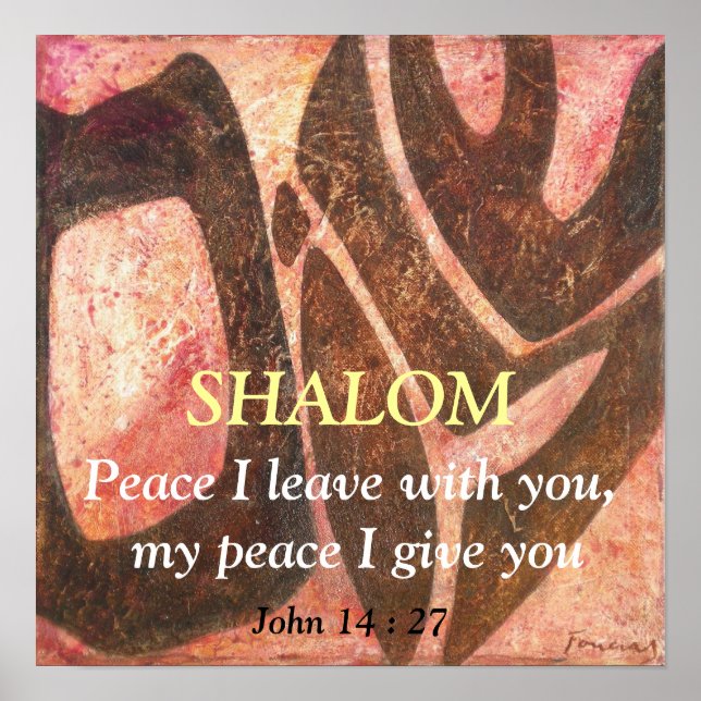 Pôster Tranquilidade que deixo com você, minha paz... (Frente)